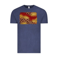 Vintage Denim christmas leopard glitter background Vintage Tee - AdoDesignShop