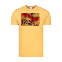 Vintage Mustard christmas leopard glitter background Vintage Tee - AdoDesignShop