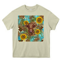Mossy western highland cow Heavy Core Tee - BarkalooDesign