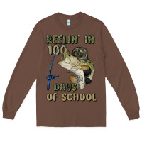 Chestnut reelin' in 100 days of school Long Sleeve Tee - MaliasSmallBusiness
