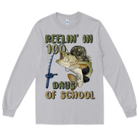 Moon Dust reelin' in 100 days of school Long Sleeve Tee - MaliasSmallBusiness