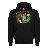Black give thanks bro Zipper Hoodie - MaliasSmallBusiness