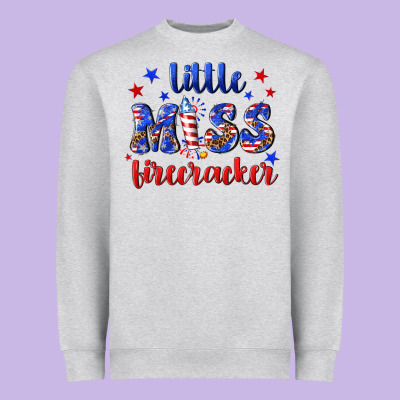 Little Miss Firecracker Heavyweight Sweatshirt Designed By Nancycooperartshop