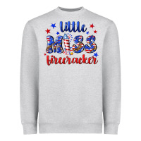Heather Grey little miss firecracker Heavyweight Sweatshirt - NancyCooperArtShop