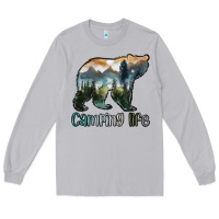 Moon Dust camping bear Long Sleeve Tee - MaliasSmallBusiness
