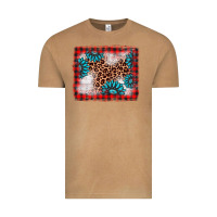 Christmas Gemstone Leopard Background Vintage Tee | Teevron