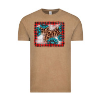 Vintage Coffee Christmas gemstone leopard background Vintage Tee - AdoDesignShop