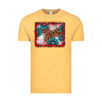 Vintage Mustard Christmas gemstone leopard background Vintage Tee - AdoDesignShop