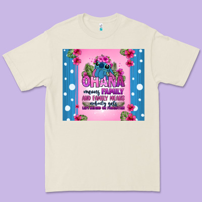 Ohana Means Family Stitch Premium Tee Designed By Zillion Design Studio