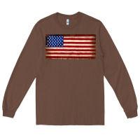 Chestnut American flag Long Sleeve Tee - JahusDesignShop