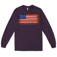 Plum American flag Long Sleeve Tee - JahusDesignShop