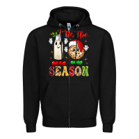 Black tis the season Zipper Hoodie - MaliasSmallBusiness