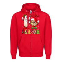 Red tis the season Zipper Hoodie - MaliasSmallBusiness