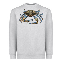 Heather Grey Crab Heavyweight Sweatshirt - LillyAllenDesigns