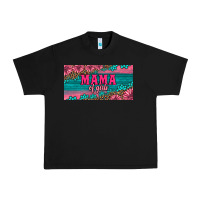 Black pink roses mama of girls license plate Urban Heavy Tee - Artiststas