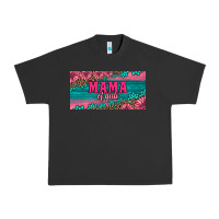 Pigment Black pink roses mama of girls license plate Urban Heavy Tee - Artiststas
