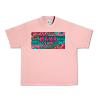 Salmon pink roses mama of girls license plate Urban Heavy Tee - Artiststas