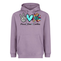 Lavender Peace Love Sunshine Heavyweight Hoodie - Bettercallsaul