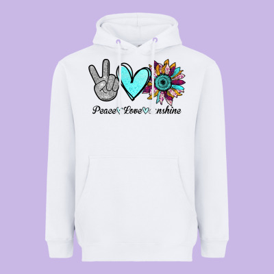 Peace Love Sunshine Heavyweight Hoodie Designed By Bettercallsaul