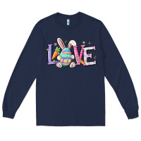 Navy love easter Long Sleeve Tee - MaliasSmallBusiness
