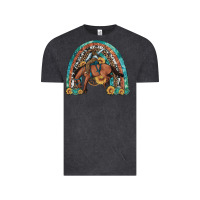 Vintage Black bucking bronco rodeo rainbow Vintage Tee - Artiststas