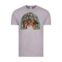 Vintage Zinc bucking bronco rodeo rainbow Vintage Tee - Artiststas