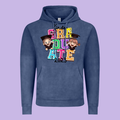 Kinder Graduate 2023 Vintage Hoodie Designed By Ranaportraitstore