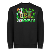Black st.patricks one lucky nurse Heavyweight Sweatshirt - BarkalooDesign