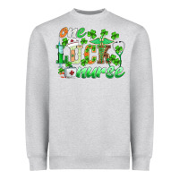 Heather Grey st.patricks one lucky nurse Heavyweight Sweatshirt - BarkalooDesign