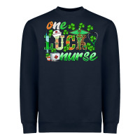 Navy st.patricks one lucky nurse Heavyweight Sweatshirt - BarkalooDesign