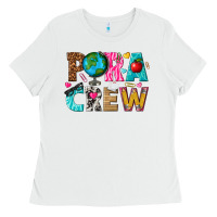 White para crew Ladies Tee - texasbilliewilder