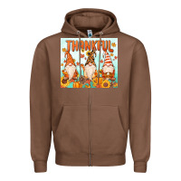 Chestnut thankful gnome Zipper Hoodie - MaliasSmallBusiness