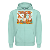 Seafoam thankful gnome Zipper Hoodie - MaliasSmallBusiness