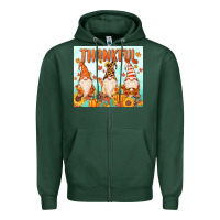 Thankful Gnome Zipper Hoodie | Teevron