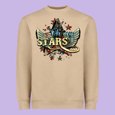 Oh My Stars America Wings Heavyweight Sweatshirt Designed By Nancycooperartshop