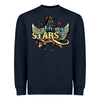 Navy oh my stars america wings Heavyweight Sweatshirt - NancyCooperArtShop