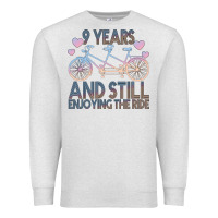 Oatmeal Heather 9 Years And Still Enjoying The Ride Premium Sweatshirt - Bettercallsaul