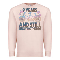Pale Pink 9 Years And Still Enjoying The Ride Premium Sweatshirt - Bettercallsaul