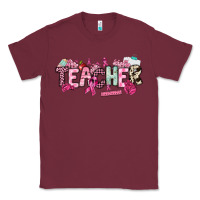 Burgundy cancer awareness teacher Classic Tee - NancyCooperArtShop