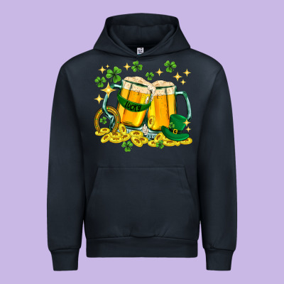 St. Patrick's Day Beer Urban Hoodie Designed By Howdyjamesfarm