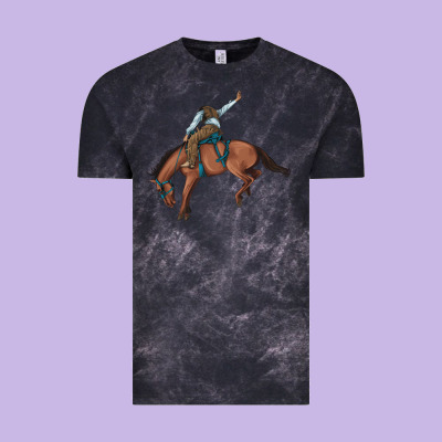 Bucking Bronco Cowboy Rodeo Vintage Tee Designed By Artiststas