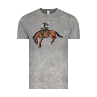 Cloud Rock bucking bronco cowboy rodeo Vintage Tee - Artiststas