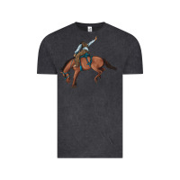 Vintage Black bucking bronco cowboy rodeo Vintage Tee - Artiststas