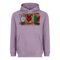 Lavender Peace Love Christmas Heavyweight Hoodie - Bettercallsaul