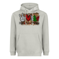 Peace Love Christmas Heavyweight Hoodie | Teevron