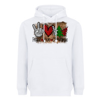White Peace Love Christmas Heavyweight Hoodie - Bettercallsaul