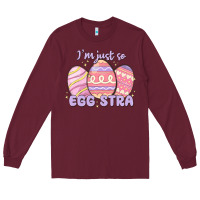 Burgundy i'm just so egg stra Long Sleeve Tee - MaliasSmallBusiness