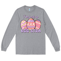 Heather Grey i'm just so egg stra Long Sleeve Tee - MaliasSmallBusiness