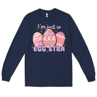 Navy i'm just so egg stra Long Sleeve Tee - MaliasSmallBusiness