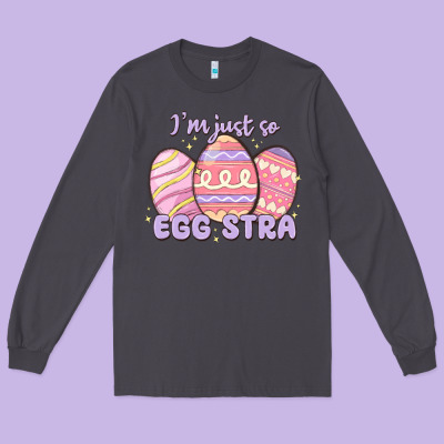 I'm Just So Egg Stra Long Sleeve Tee Designed By Maliassmallbusiness